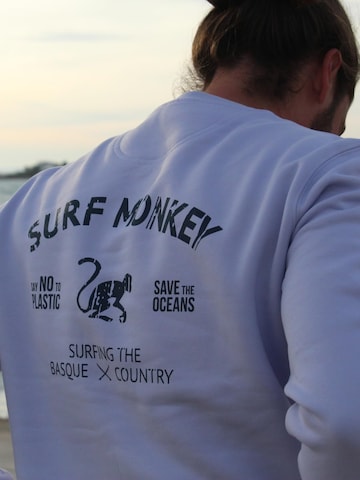 Sweat-shirt 'Rette das Ozean' Surf Monkey en violet
