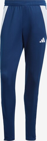 Coupe slim Pantalon de sport 'Tiro 24' ADIDAS PERFORMANCE en bleu : devant