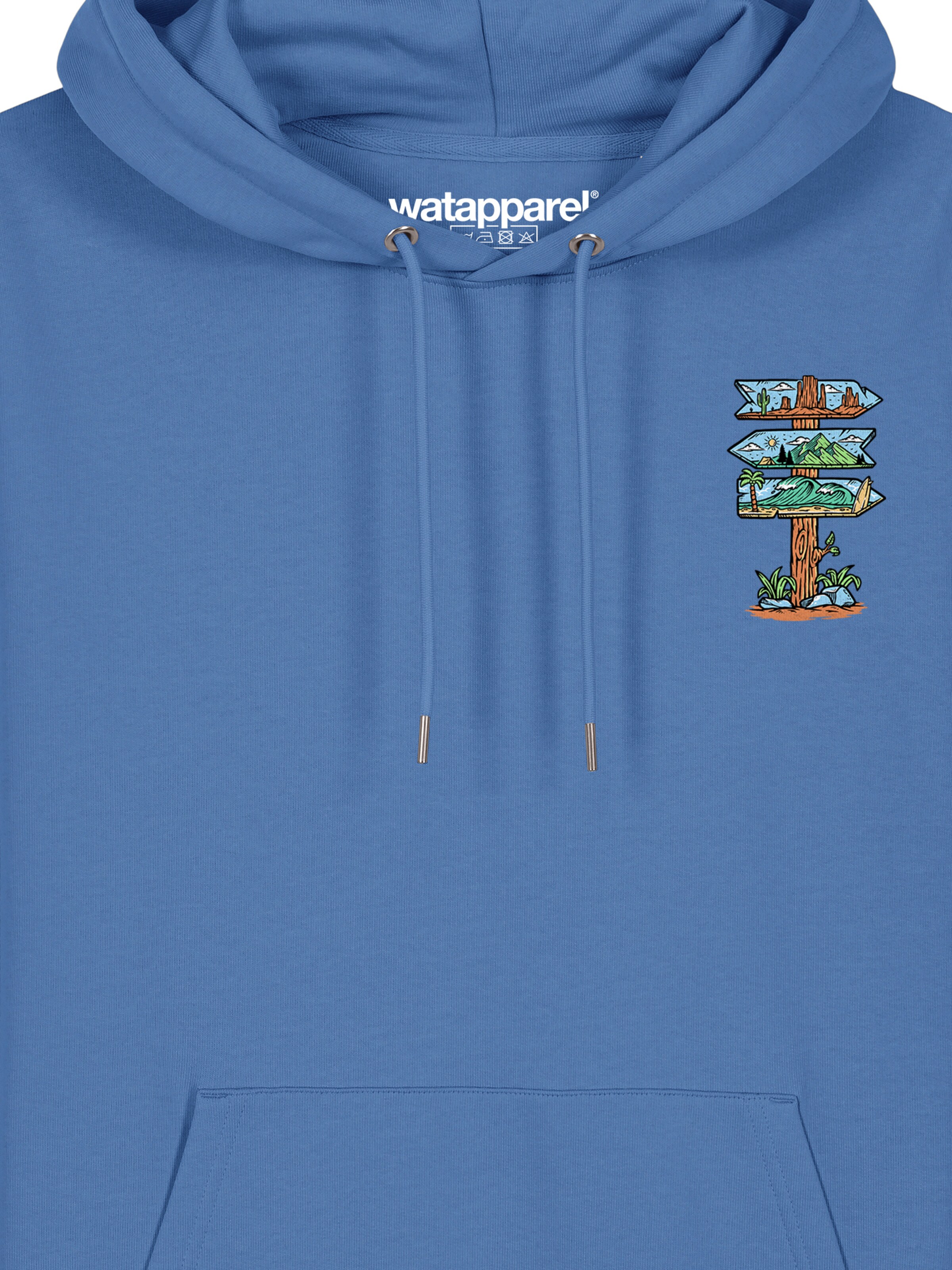 Watapparel Sweatshirt ' Adventure is everywhere ' in Blau