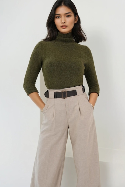 Pulover pe XS-XL Trend Alaçatı Stili pe verde închis, Vizualizare produs