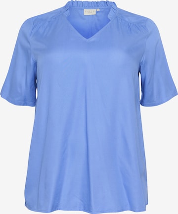 KAFFE CURVE - Blusa 'Tine' em azul: frente