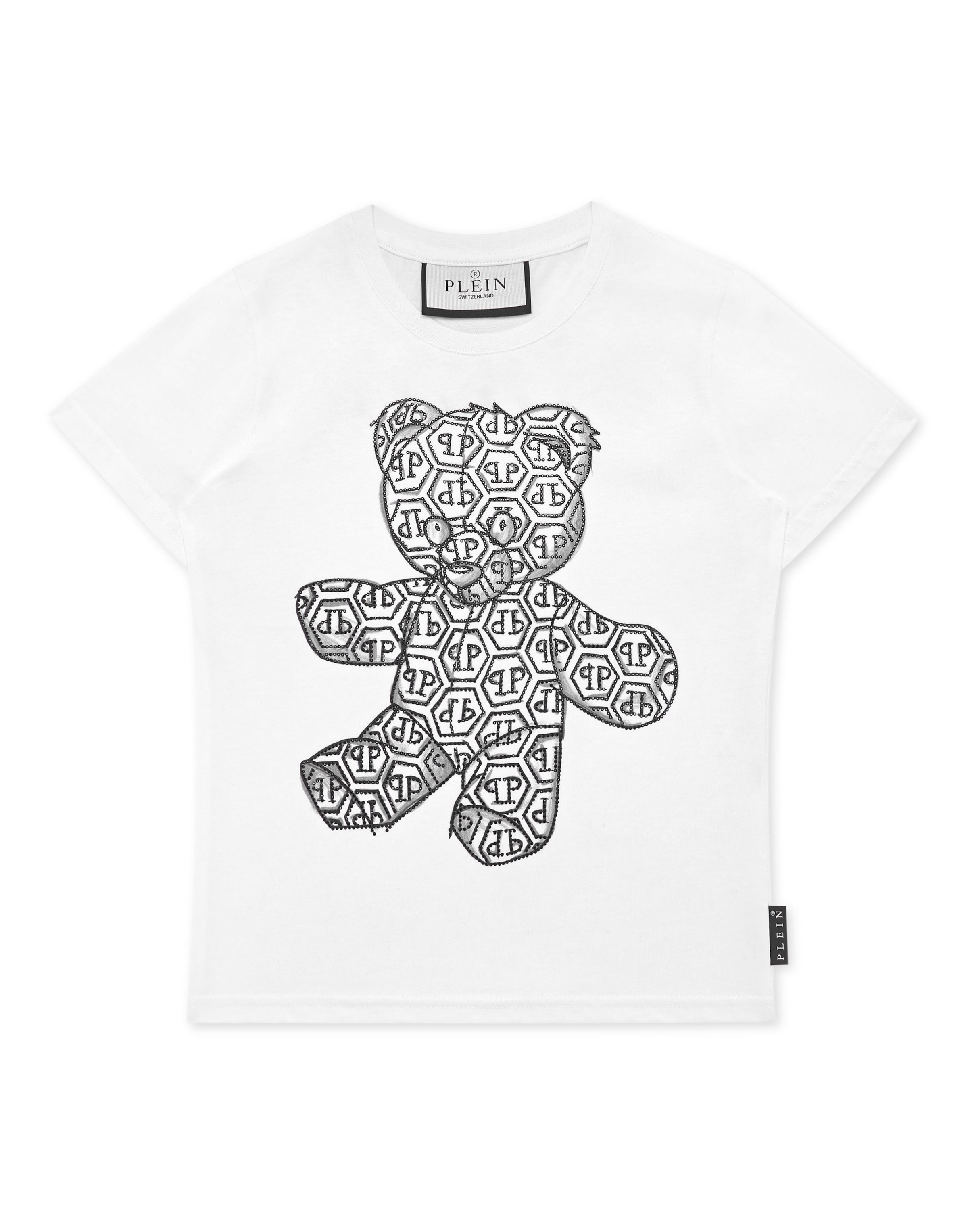 Philipp Plein - Camiseta 'Teddy' en blanco: frente