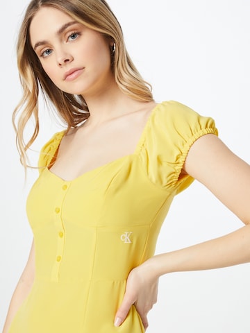 Calvin Klein Jeans - Vestido de verano en amarillo