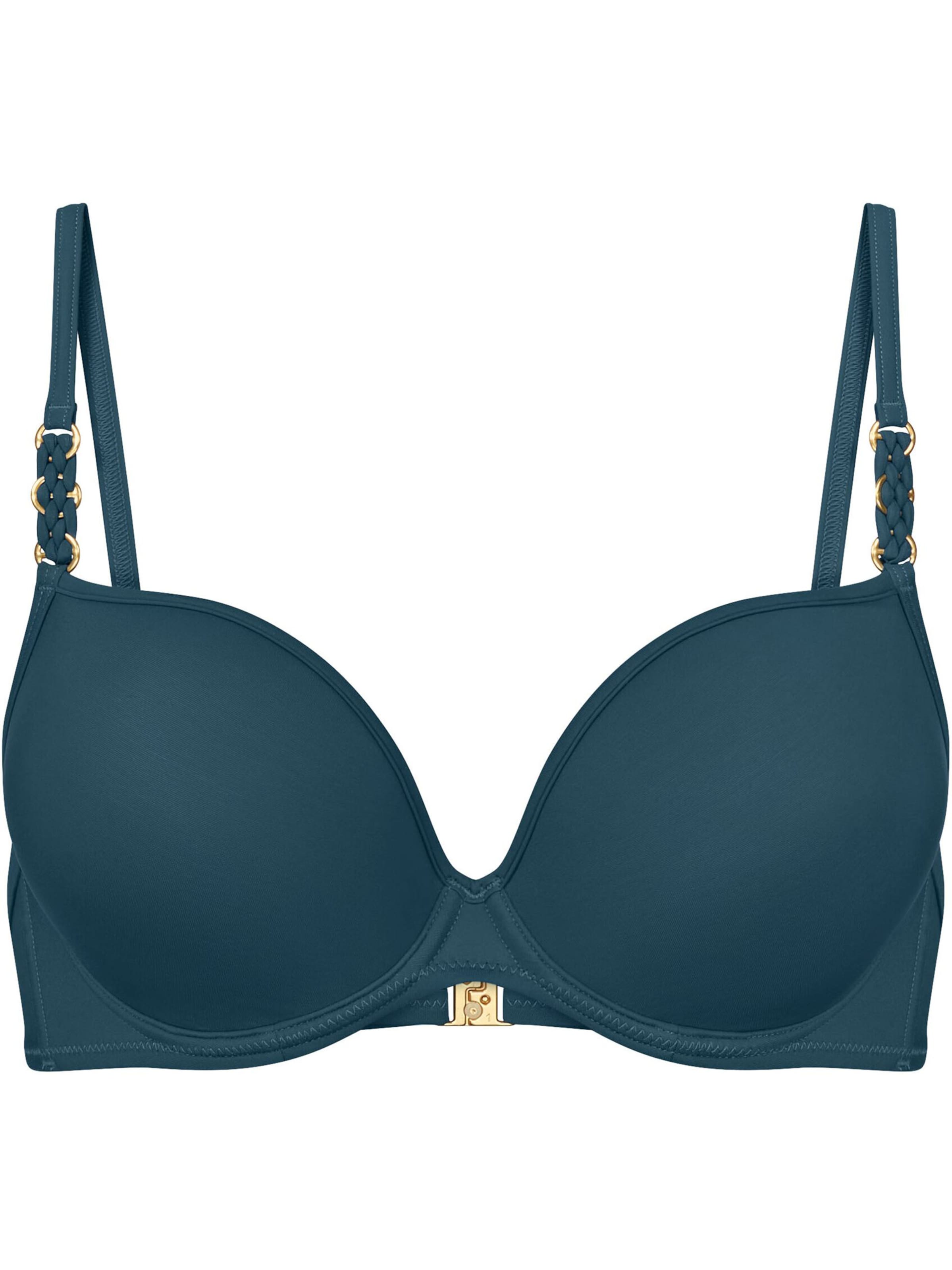 TRIUMPH Balconette Bikini Top ' Summer Twist ' in Blue: front