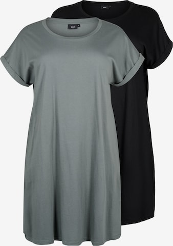 Robe 'Brynn' Zizzi en gris : devant