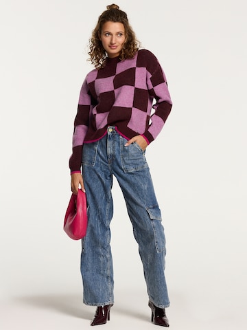 Shiwi Sweater 'Helsinki Check' in Purple