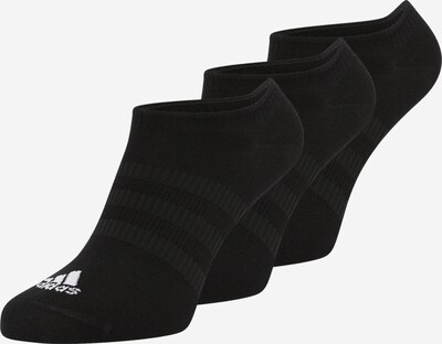 ADIDAS SPORTSWEAR Chaussettes de sport 'Thin And Light No-Show' en noir / blanc, Vue avec produit