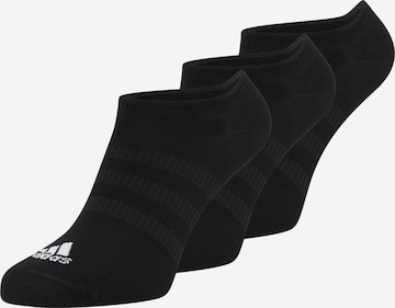 ADIDAS SPORTSWEAR - Meias de desporto 'Thin And Light No-Show ' em preto: frente