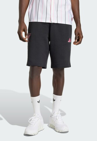 ADIDAS PERFORMANCE Regular Workout Pants 'Inter Miami CF' in Black: front
