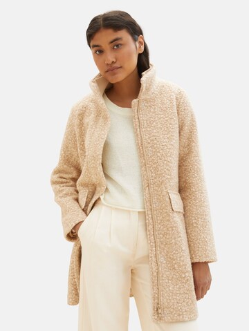 TOM TAILOR DENIM Between-Seasons Coat in Beige: front