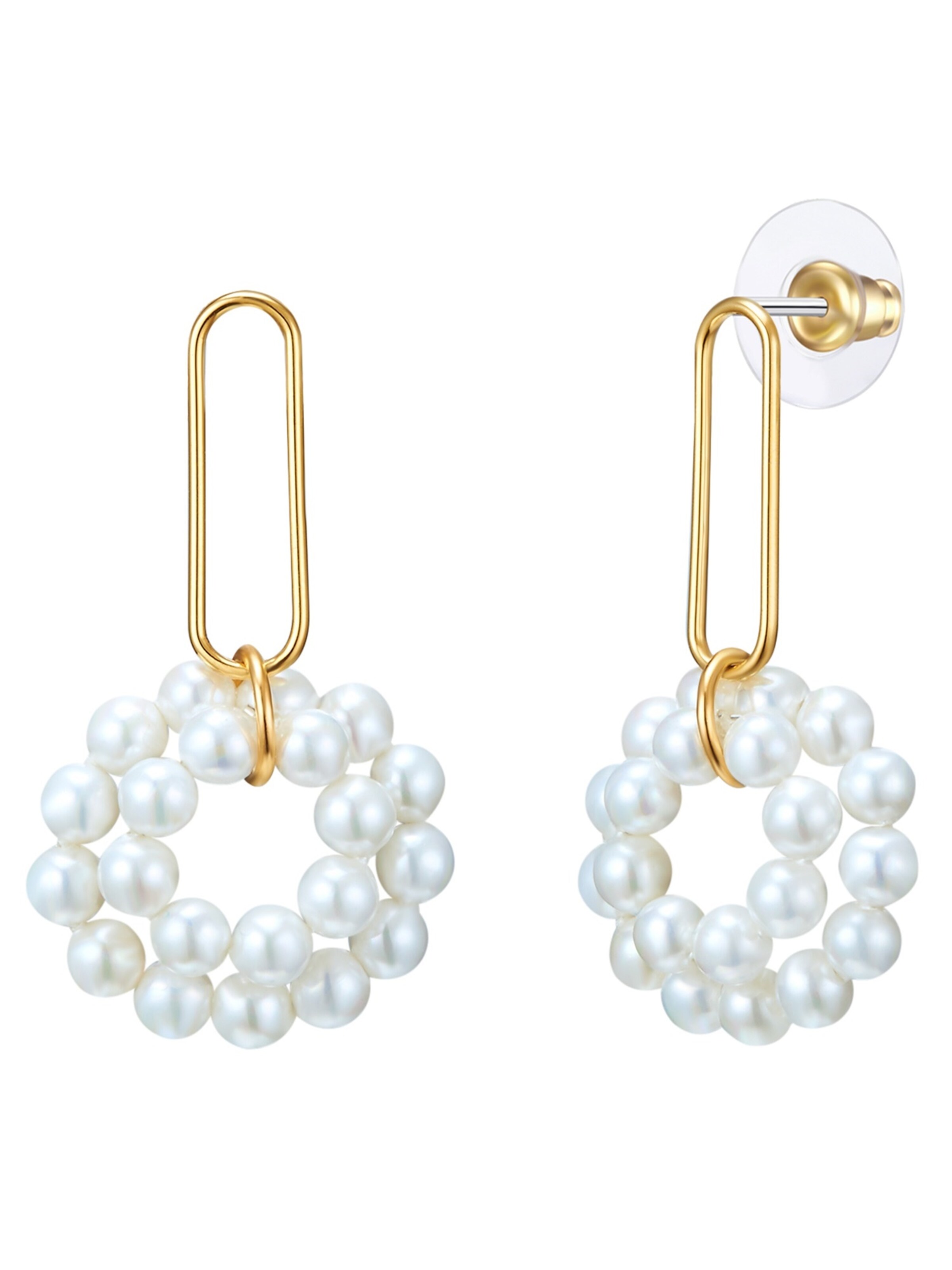 Boucles d'oreilles Lulu & Jane en or : devant