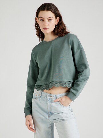 ABOUT YOU Sweatshirt 'Georgeia' in Groen: voorkant