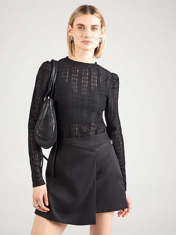 ABOUT YOU Majica 'Liane' | črna barva: sprednja stran