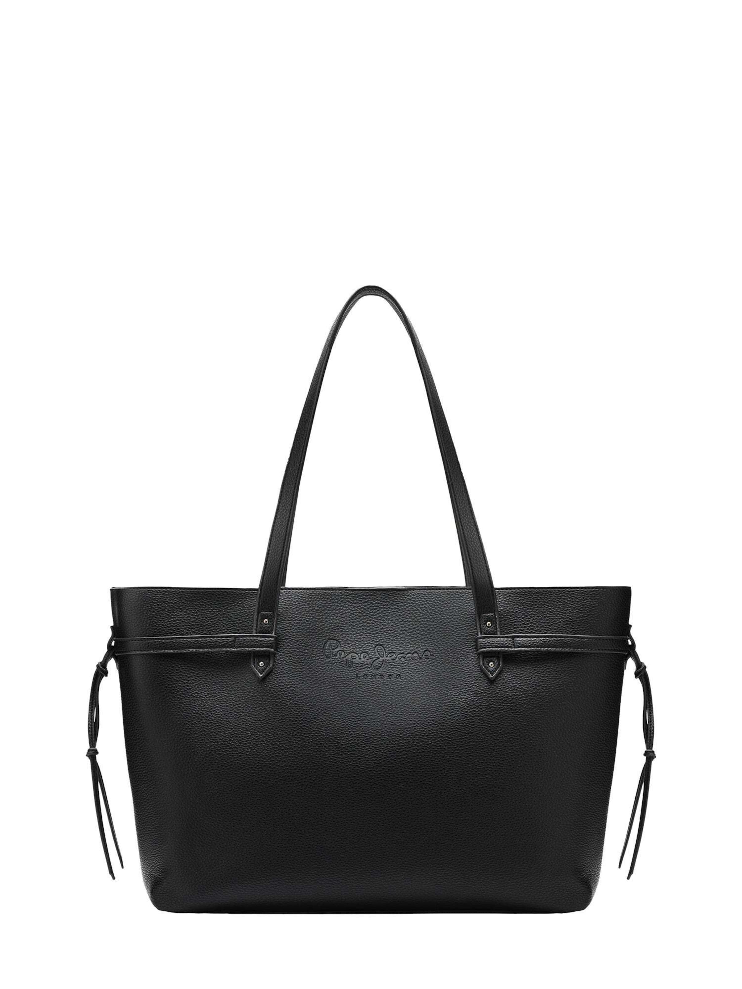 Pepe Jeans Shopper in Zwart: voorkant