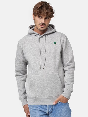 Mikon Sweatshirt 'Palme' in Grau: predná strana