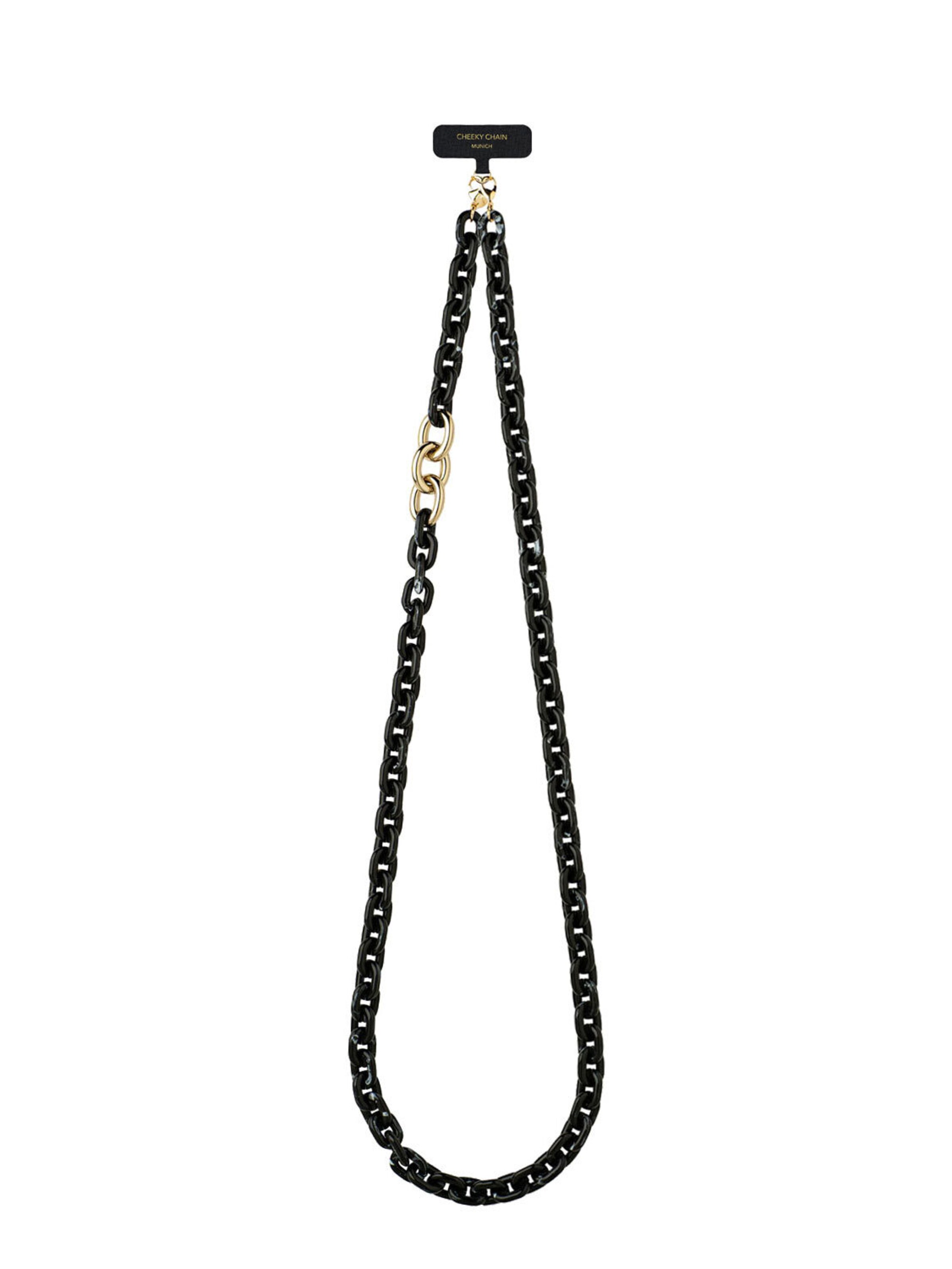 Cheeky Chain Munich Handykette 'Nova' in Schwarz: Vorderseite