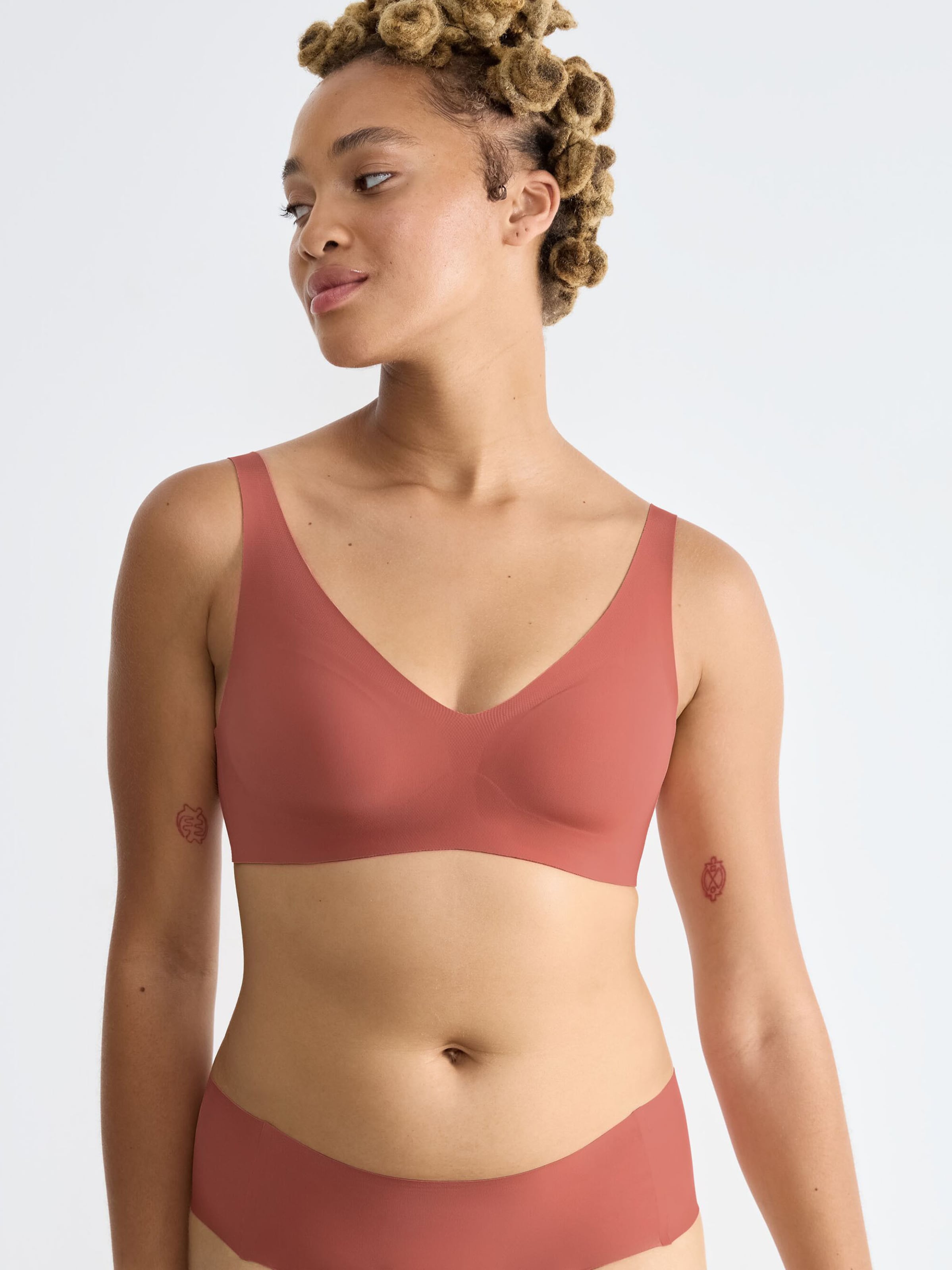 SLOGGI Bralette Bra 'Zero Feel 2.0' in Orange