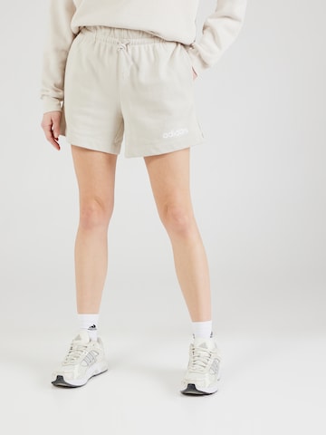 ADIDAS SPORTSWEAR Loose fit Sports trousers 'Essentials' in White: front