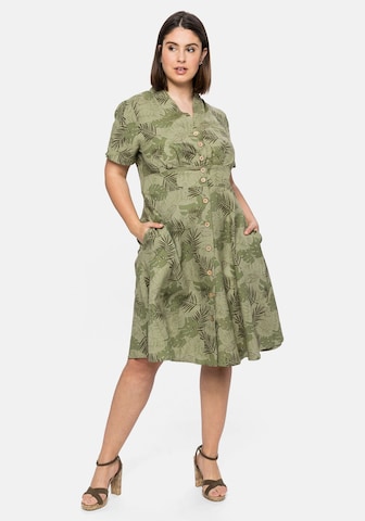 SHEEGO Платье-рубашка в Зеленый