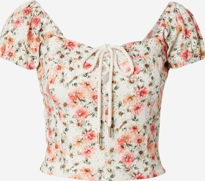 GUESS Blūze 'ELIANE', krāsa - krēmkrāsas / zaļš / oranžs / gaiši rozā, Preces skats