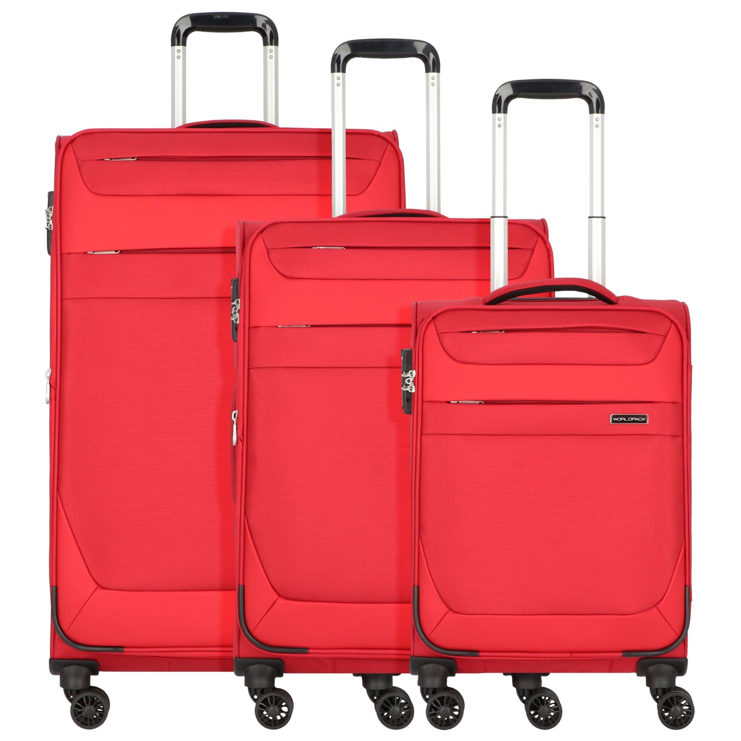 Worldpack Suitcase set in Red: front