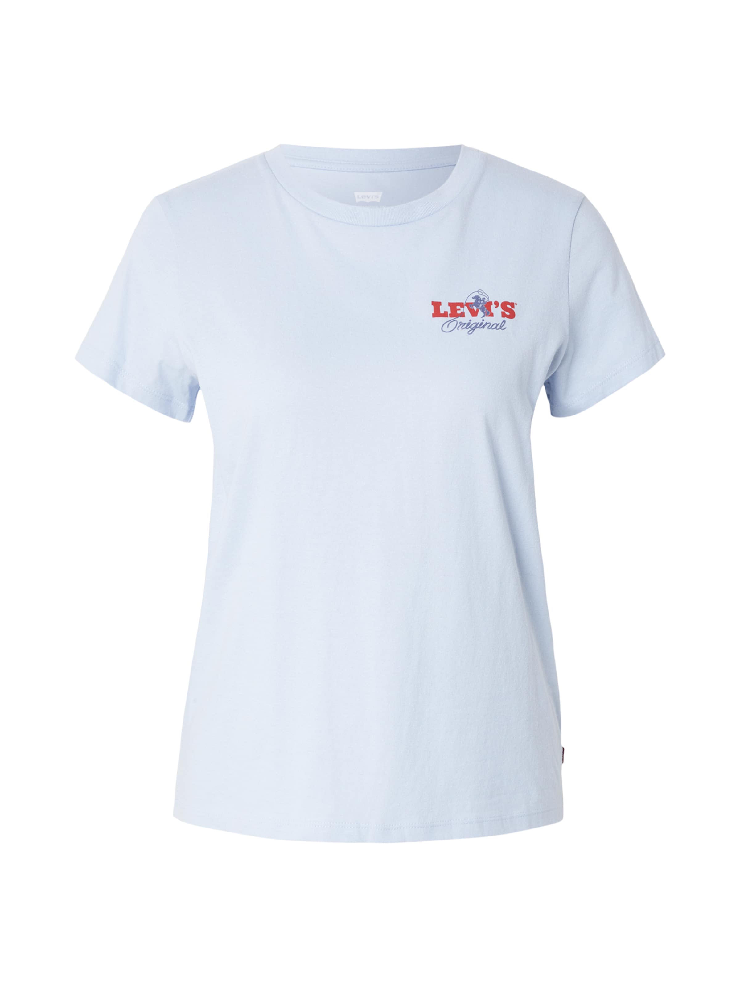 LEVI'S ® T-Shirt 'The Perfect' in pastellblau / rot, Produktansicht