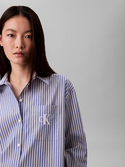 Calvin Klein Jeans Chemisier en bleu / blanc, Vue avec produit