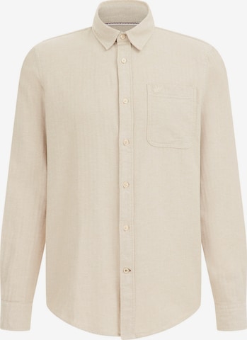 WE Fashion Button Up Shirt in Beige: front