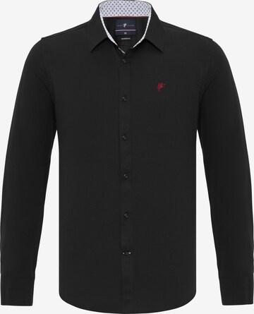 DENIM CULTURE - Camisa 'RUBEN' en negro: frente