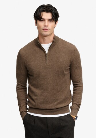 Superdry & Co Trui 'Essential' in Bruin: voorkant