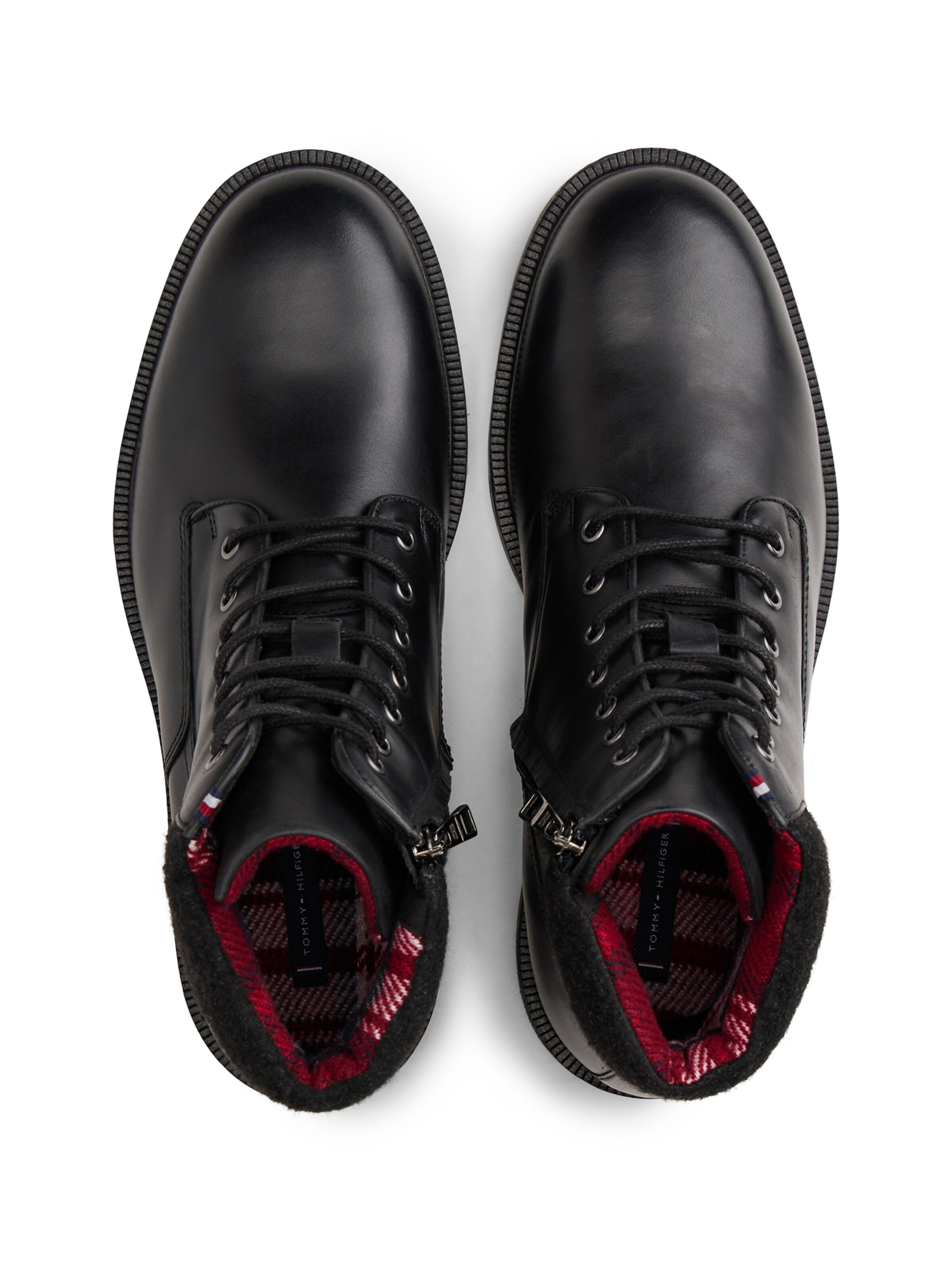 TOMMY HILFIGER Schnürboots in Schwarz