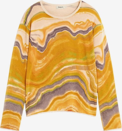 Desigual Sweatshirt in L in de kleur Geel / Antraciet / Abrikoos, Productweergave