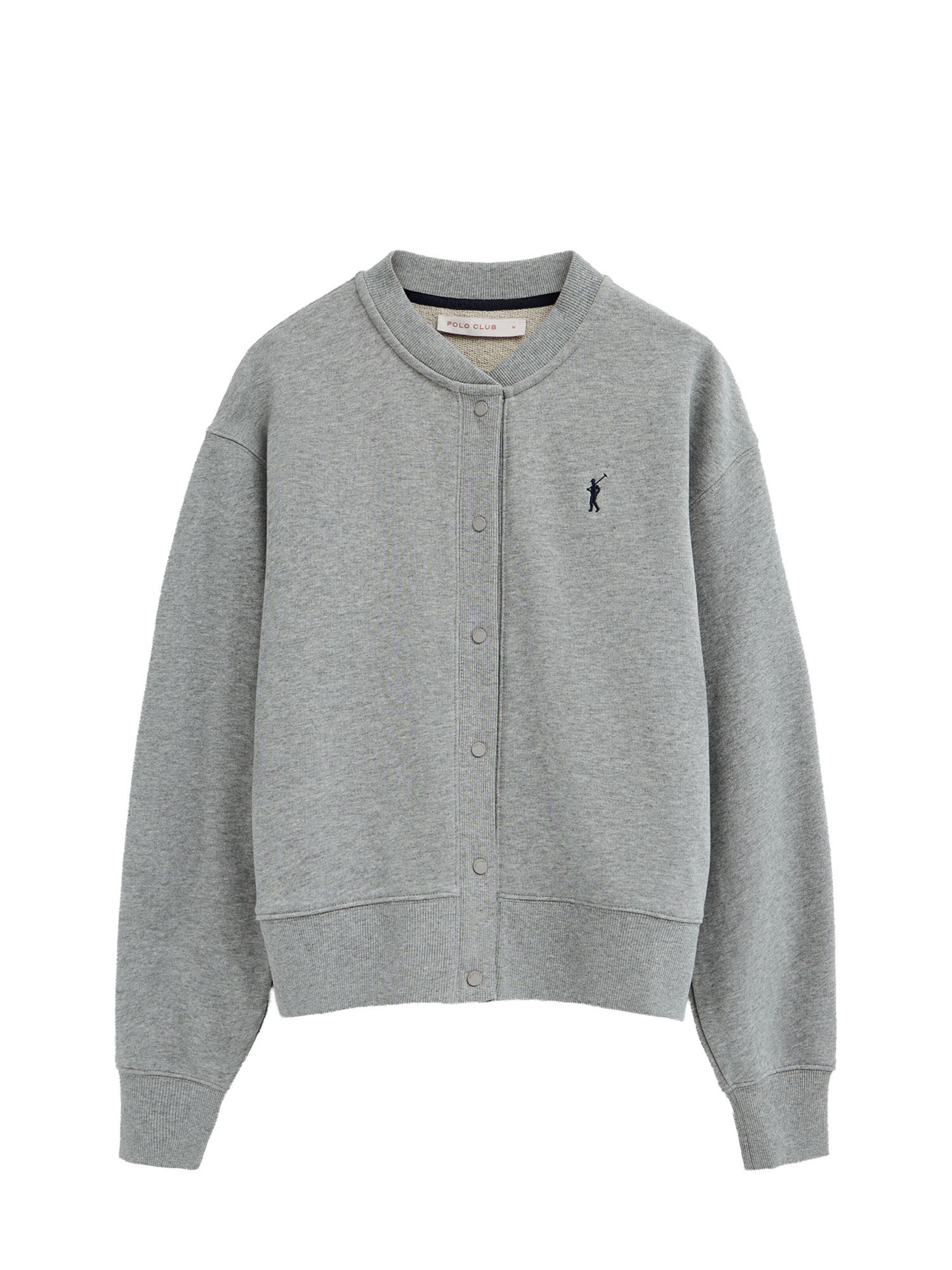 Polo Club Zip-Up Hoodie 'Rigby Go' in Grey: front