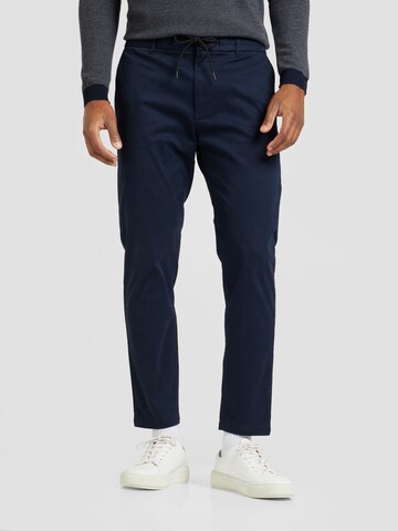 BOSS Regular Pants in Blue: front