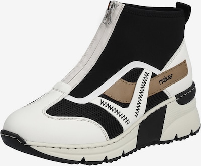 Rieker Zapatillas deportivas altas en marrón / negro / blanco, Vista del producto