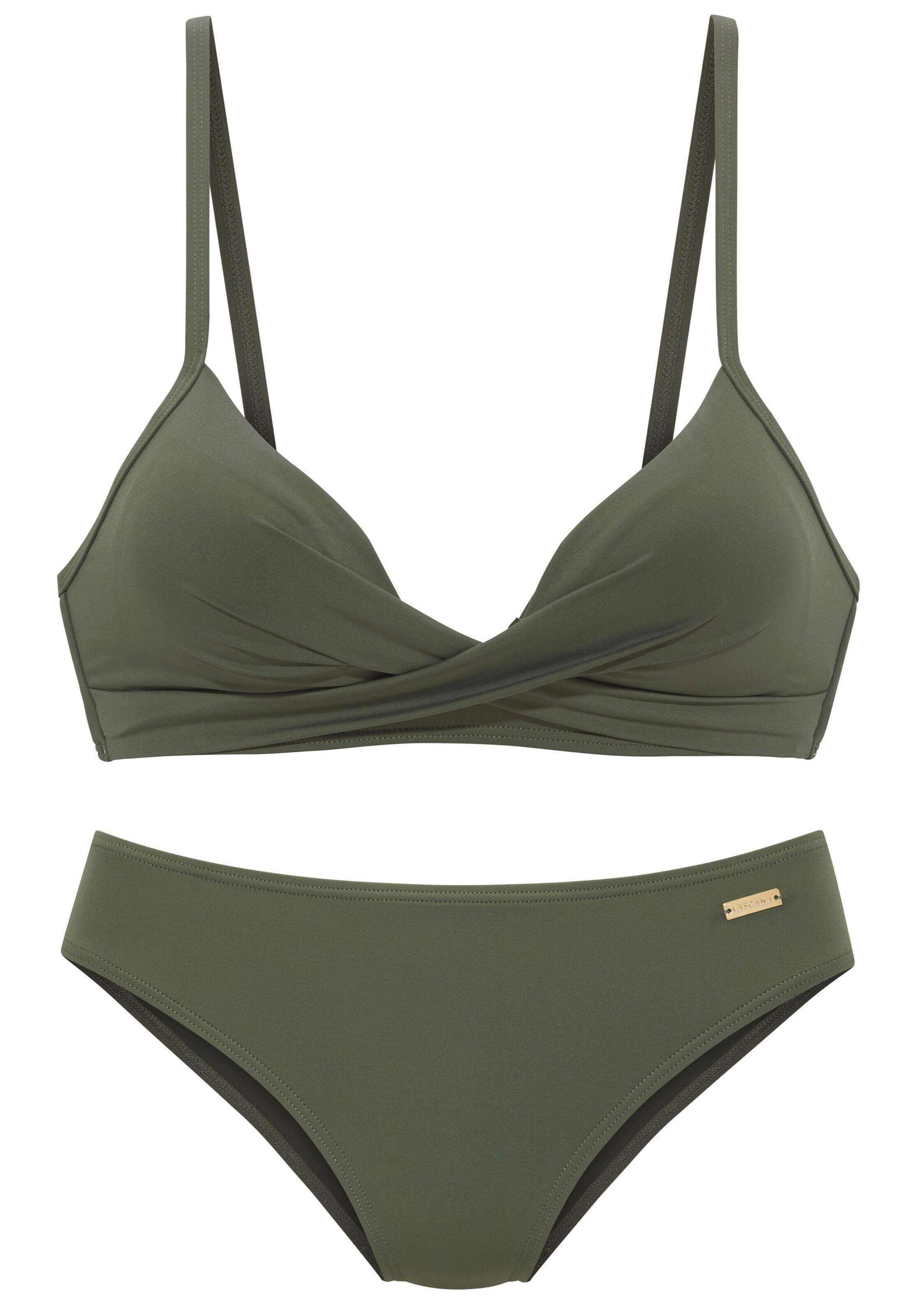 LASCANA T-Shirt Bikini in Grün: Vorderseite
