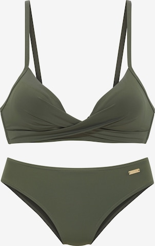 LASCANA T-Shirt Bikini in Grün: Vorderseite