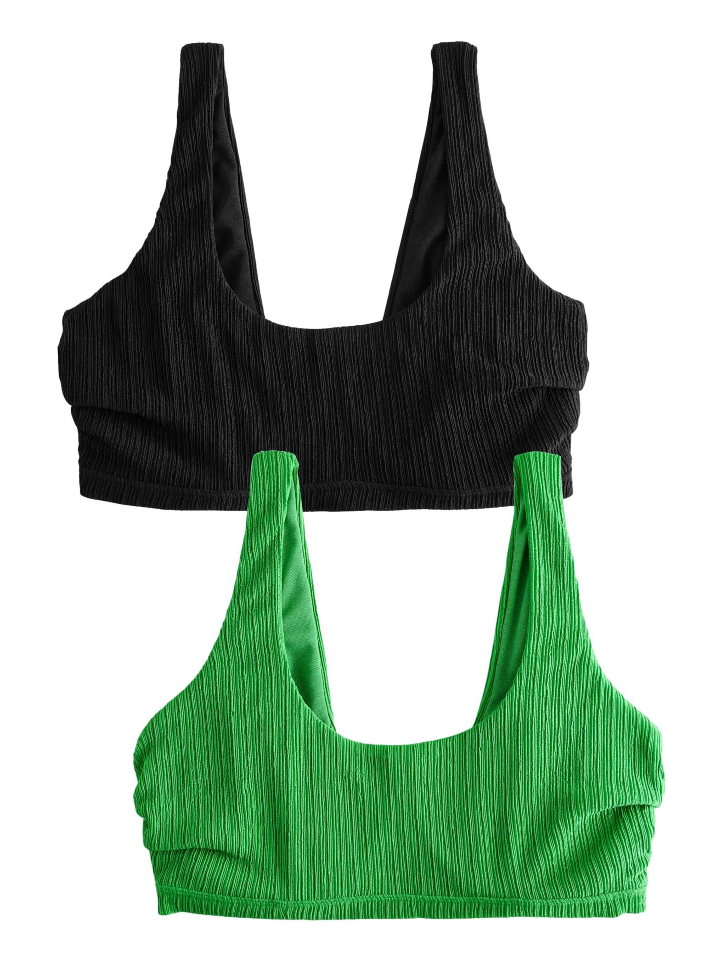 Next Bikinioverdel i grøn / sort, Produktvisning