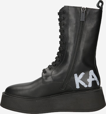 Karl Lagerfeld Škornji z vezalkami 'ZEPHYR' | črna barva