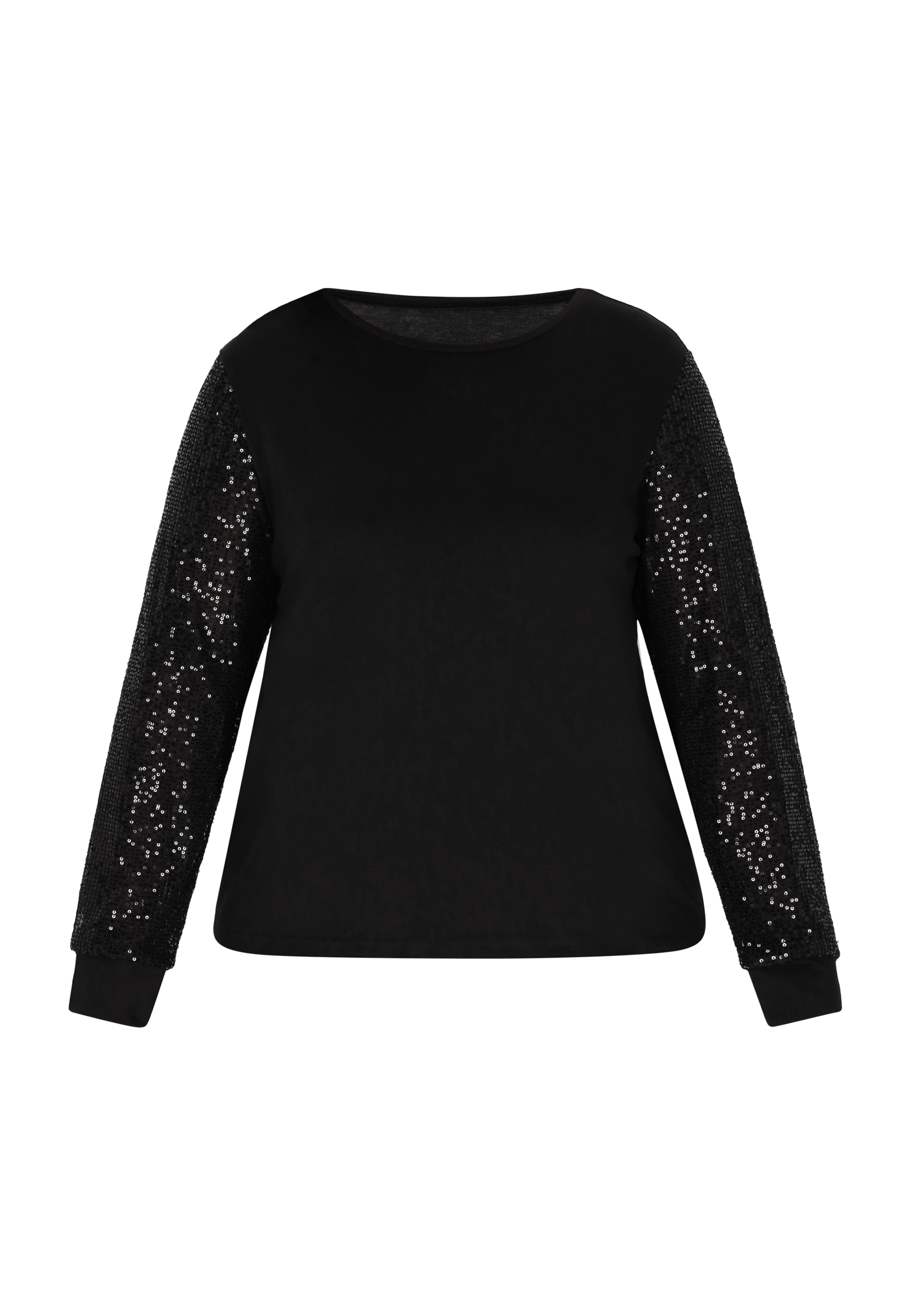 faina T-shirt en noir, Vue avec produit