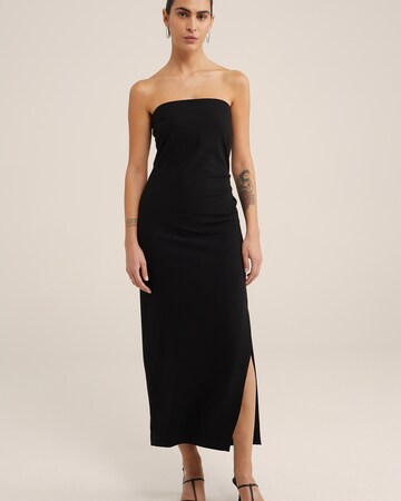 WE Fashion Βραδινό φόρεμα σε μαύρο: μπροστά