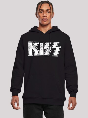 F4NT4STIC Sweatshirt 'Kiss Rock Music Band Vintage ' in Black: front