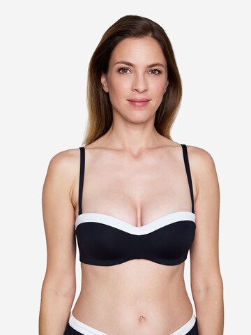 JOOP! Bralette Bikini top ' Blanca Beach ' in Black: front