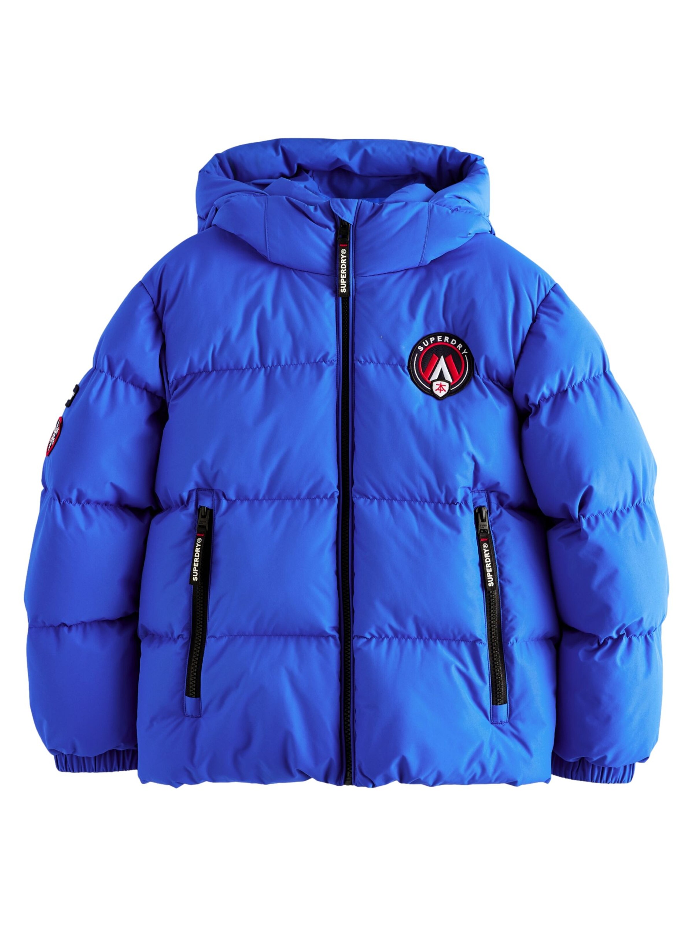 Geacă de iarnă de la Superdry pe albastru: față