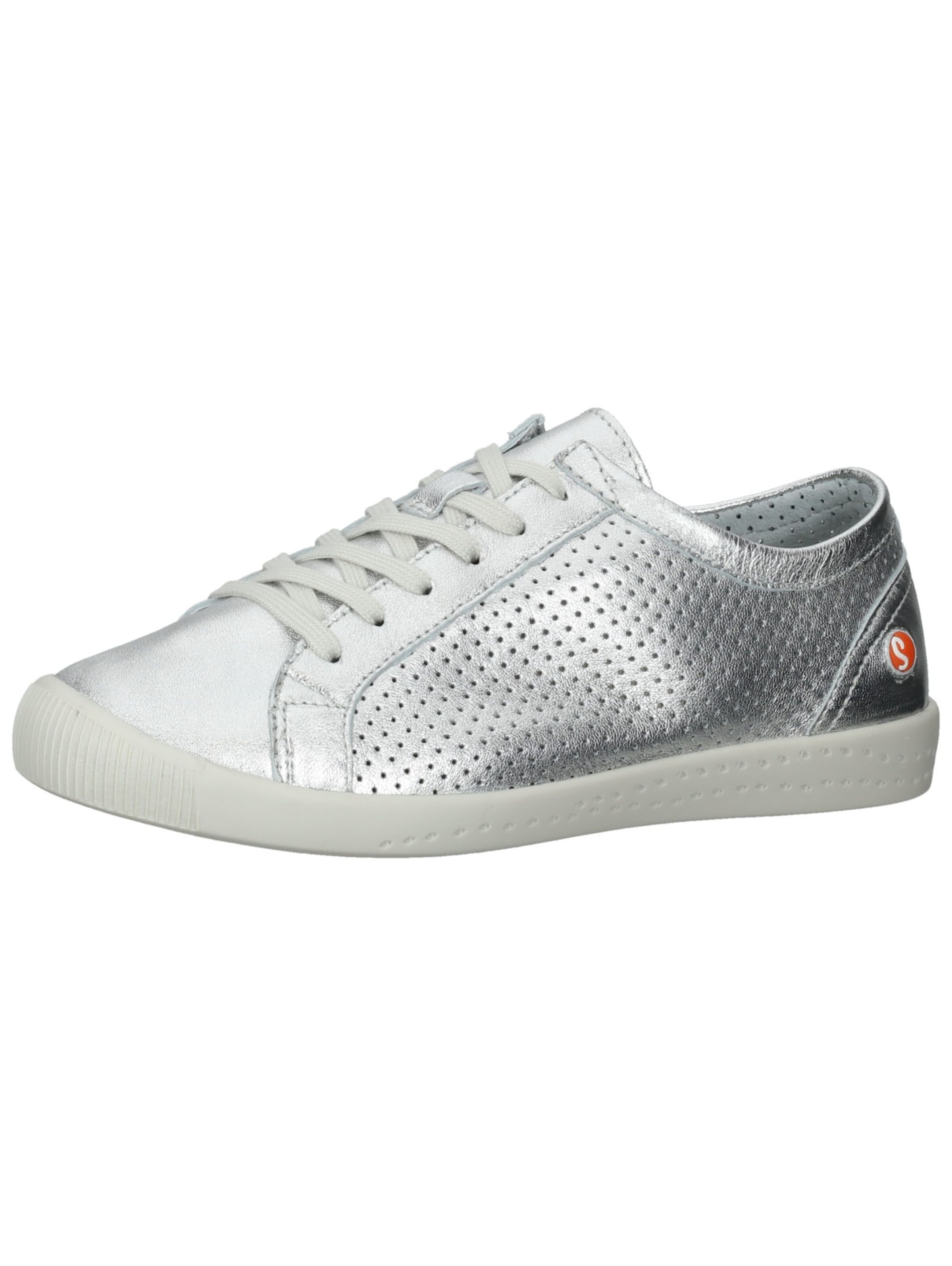 Softinos Sneakers laag in Zilver: voorkant