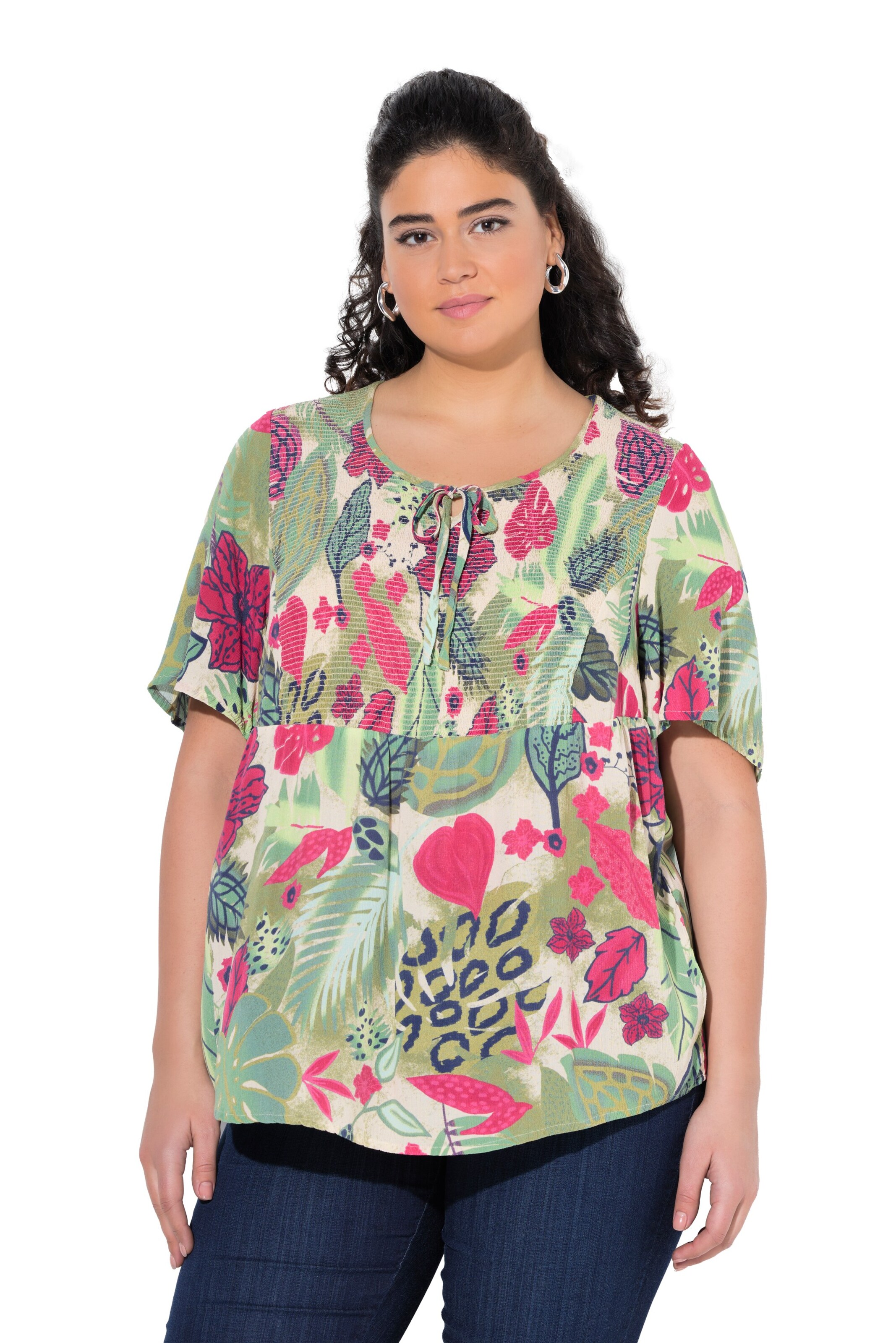 Ulla Popken Bluse in Mischfarben: Vorderseite