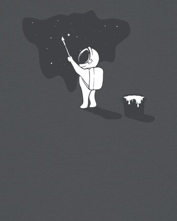 T-shirt 'Painting space' Watapparel en gris