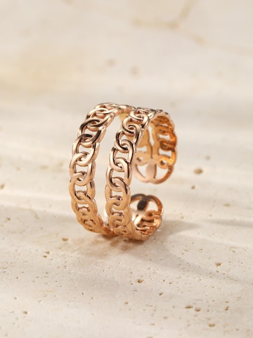 Hey Happiness Ring 'Double Chain' in Gold