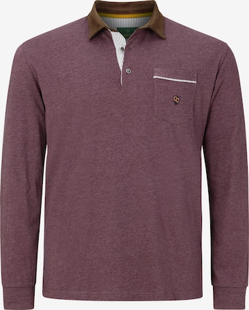 Charles Colby Langarm-Poloshirt ' Earl Terry ' in Rot: predná strana