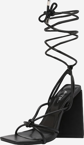 Nasty Gal Strap sandal in Black: front